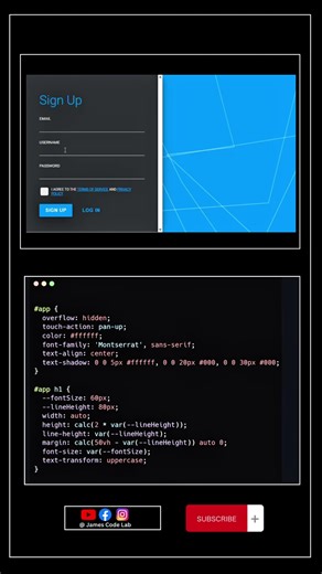 James Code Lab on Instagram: "I made a Double Login and Logout Form with html Css and Javascript 💫👨🏾‍💻"