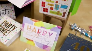 Masterpiece Colorful Pop Out Happy Birthday Cards / 12 Boxed Birthday Cards With Orange Envelopes / 4 5/8" x 6 1/4" Folded Greeting Cards With Inside Verses / 3 Pop Out Dimensional Designs