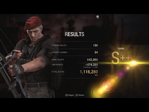 Resident Evil 4 Jack Krauser S++ Rank Island The Mercenaries Remake 2023