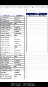 Filtering data in Excel like a pro has never been easier! Discover the secret behind this game-changing formula. #exceltips #exceltutorial #Excel #HR #hrjobs | Excel Basics