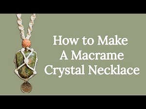 DIY Macrame Crystal Net Necklace | Adjustable & Interchangeable Stone Pendant with Charm