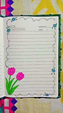 cute and aesthetic front page drawing project/ copy page border designs