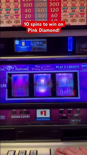 10 spins to win on Pink Diamond! #casino #gambling #slots #slotmachine