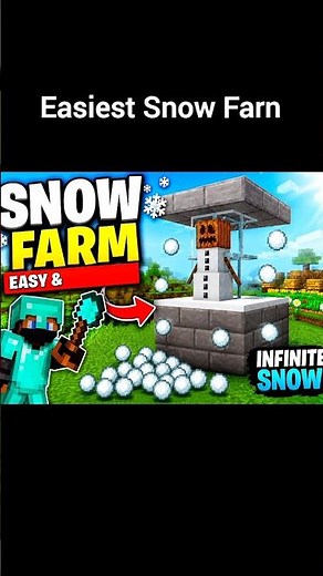 Easiest Snow Farm in minecraft #minecraft #gaming #viral #video #shorts