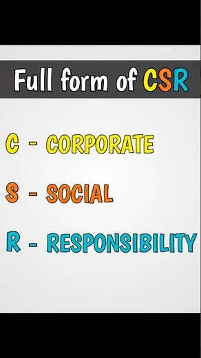 Full form of CSR | CSR Full form | CSR ka matlab kya hota hai #CSR #G2K_fact #short #shorts #ytshort