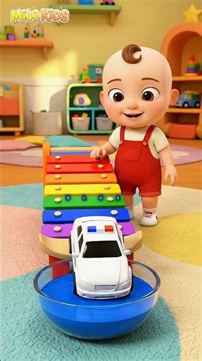 Cars are Changing Colors! | Learn Colors with Cars | Cars Driving on the Xylophone 🔴🟠🟡🟢🔵🟣 #shorts