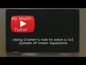ALEKS | Using Cramer's rule to solve a 2x2 system of linear equations