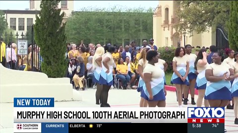 Murphy High School celebrates 100th anniversary with aerial photo