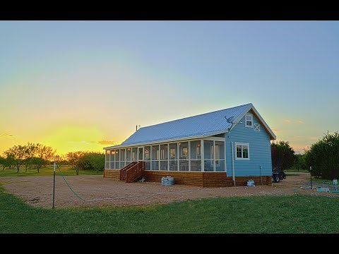 Kanga Cottage Cabin 16x52 (832 sqft.) with an Amazing screen porch!
