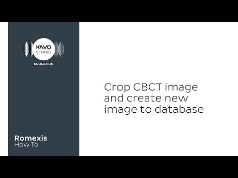 Romexis How To: Crop CBCT image and create new image to database in Romexis