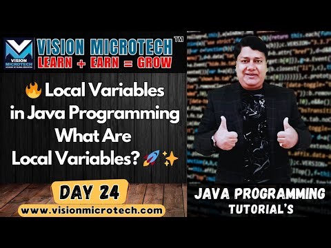 🔥 Local Variables in Java Programming | What Are Local Variables? 🚀 ✨