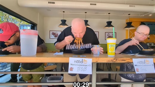 How an older competitor stunned the noodle eating championship