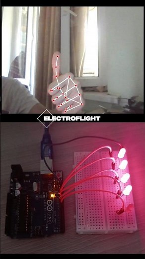 Hand Gesture Control light using mediapipe andOpencv and python Il Arduino project | #arduino #led