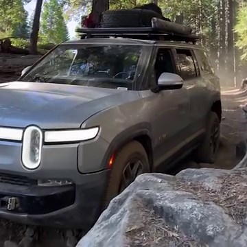 Rubicon Trail ✅ Our stock Quad-Motor R1S is the first production EV to complete the Rubicon Trail, one of the most challenging off-road trails in North America. Thanks to Rubicon Trail Foundation for working to keep the trail open and sustainable. Details on the historic run: rivn.co/RubiconTrail | Rivian