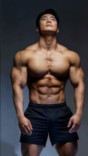 Henry Flexing His Muscles | Korean Fitness Model