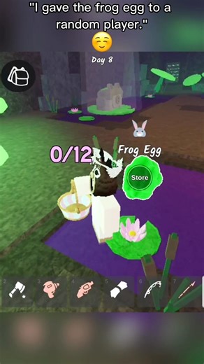 i gave the frog 🐸 egg to a random player#99night#roblox #shorts#shortsfeed