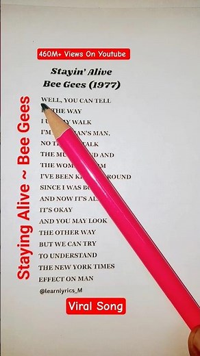 Bee Gees ~ Stayin' Alive Song Lyrics | 460M Views #beegees #stayinalive #lyrics ‪@beegees‬