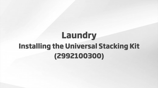 Laundry - Installing the Universal Stacking Kit (2992100300)