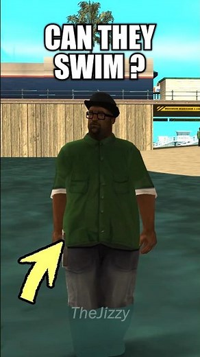 Can Main Characters SWIM in GTA San Andreas? 🤔 #gta #gtasanandreas #secrets