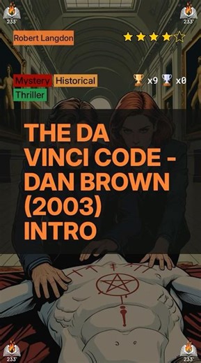 The Da Vinci Code - Dan Brown (2003) Intro (Robert Langdon - 2) - 3.92 ⭐️