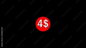 4 Dollar . Pricing number Mental 4 dollar sale business sign symbol