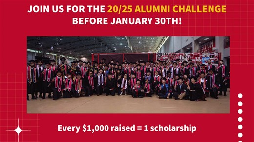Join the Cullen College Alumni Association in the 20/25 Alumni Challenge as we lead up to E-Week 2026! Every $1,000 raised = 1 scholarship for future engineers—double the impact from previous years! Help us reach our goal of $20K" and donate by Feb. 1. ✅ Sponsors & Alumni: This is your chance to power the next generation of innovators. 👉 https://www.egr.uh.edu/eaa/activities/eweek to learn more and make your impact today! | UH Cullen College of Engineering