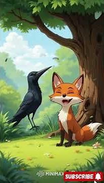 The Crow and the Meat | Clever Moral Story for Kids #shorts