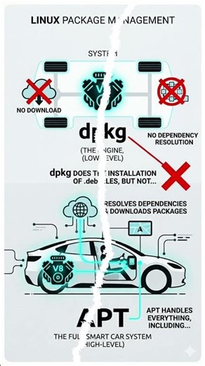 APT vs. dpkg: The Secret Hierarchy 🏎️ #linuxbasics #operatingsystem