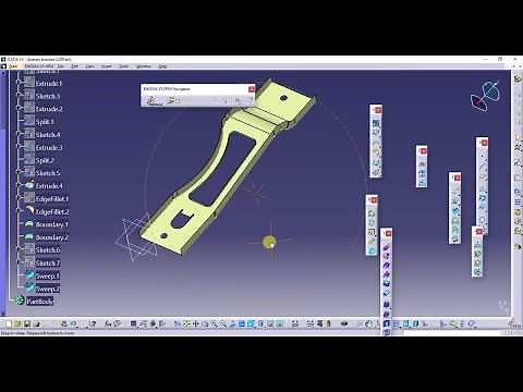 How to make battery bracket in catia tutorial