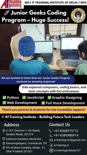 🚀 Junior Geeks Coding Program – Huge Success!
