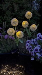 Dekorative Prydløg med solceller KUN 79 kr.😍 Lades op via solceller. Jordspyd medfølger. Køb direkte her: https://viamaja.dk/collections/blomster-med-solceller | Viamaja.dk