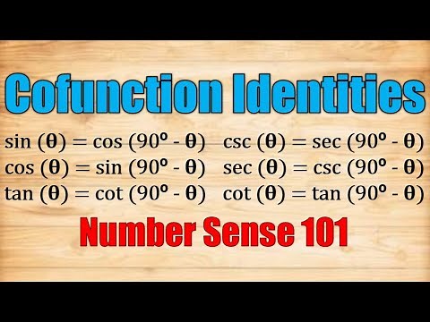 Cofunction Identities (Trigonometry) - Number Sense 101