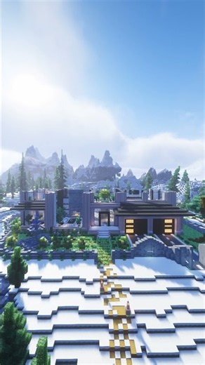 Minecraft: How to Build a Luxury Mountain Mansion | 🏔️