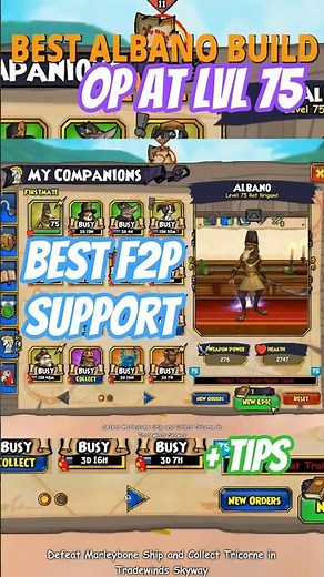 Best F2P Companion Albano Build Pirate101 #pirate101