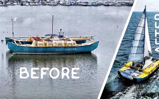[Wildling Sailing] 价值 2000 美元的远洋双体船改造延时摄影 - 沉没到航行 2
