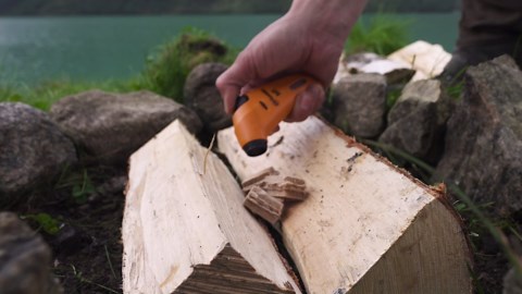 Giant Ostrich Egg Omelette Cooked Outdoors