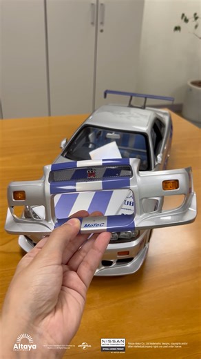 7.3K views · 35 reactions | Découvrez la perfection dans les moindres détails de la Nissan Skyline GT-R (R34) de Brian O'Conner !  De l'aile avant aux roues, chaque pièce s'emboîte avec précision pour un résultat incroyable. https://bit.ly/ShoppingNissanFR | Altaya | Facebook