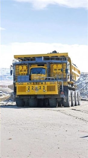 Giant Mining Truck Tire Explodes on the Road!