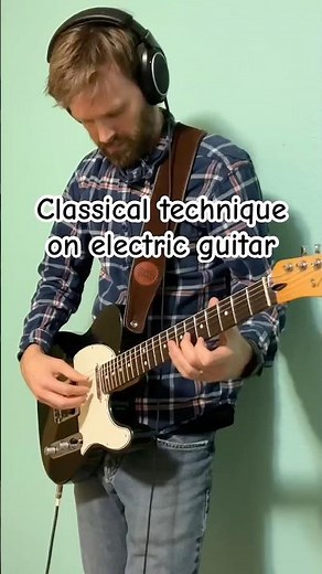 Classical tremolo technique on electric guitar