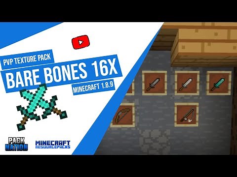 Bare Bones 16x PvP Texture Pack 1.8.9 | Top Bedwars PvP Texture Pack Hypixel 2022