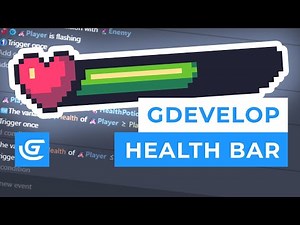 How to Create a Health Bar and Health Potion in GDevelop ( Free 2D Game Engine ) - Tutorial