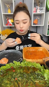 13K views · 85 reactions | Salmon Sashimi Challenge #DaningASMR #sashimi #sushi | Daning ASMR | Facebook