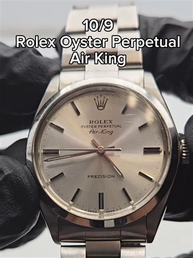 Surprise! We got a Rolex available just for YOU, with the bid starting at only $1! Ready to get involved today, 10/9, for this absolute HEATER? 🤤 Details: Model Name - Rolex Oyster Perpetual Air King Case Ref - 5500 Inner Code Ref - 1002 Serial Number (first 3 digits) - 748 Year - 1983 or 1982 S/D - 25 Amplitude - 256° #rolexwatches #watchesformen #watcheslover #watchauction #rolex