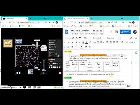 PhET Gas Law Inquiry Lab Tutorial