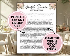 Bridal Shower Left Right Game Printable | Bridal Shower Pass the Gift Poem Game - Etsy