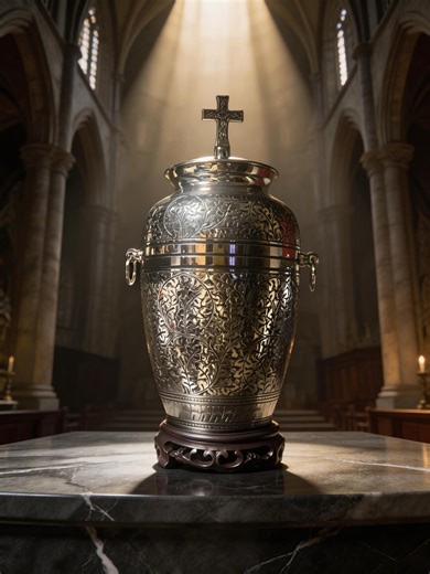 Luxury Silver Brass Cremation Urn: Silver Funeral Urn for Ashes - Etsy