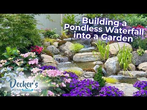 Building a Pondless Waterfall into a Backyard Garden