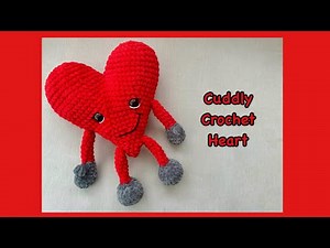 Crochet a heart with me/ Valentine’s Day crochet cuddly/ Crochet heart pillow.