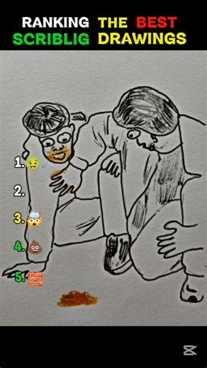 Ranking Best Funny Scribling Drawings - Part 12 #art #drawing #shorts