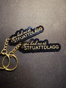 STFUATTDLAGG Keychain - Perfect for Your Favorite Booktok Loving, Smut Reading, Romance Obsessed Person in Your Life. Black Acrylic - Etsy